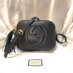 NWT Authentic 💖GUCCI💖GG Soho Small Leather Disco Shoulder Bag